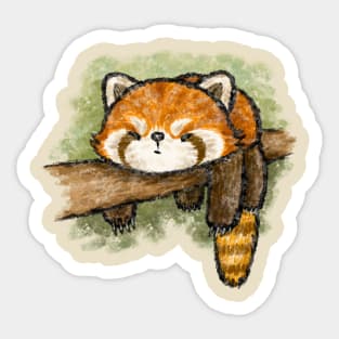 Red panda on a tree Sticker